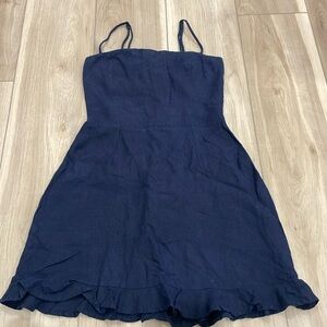 Navy blue dress with adjustable straps